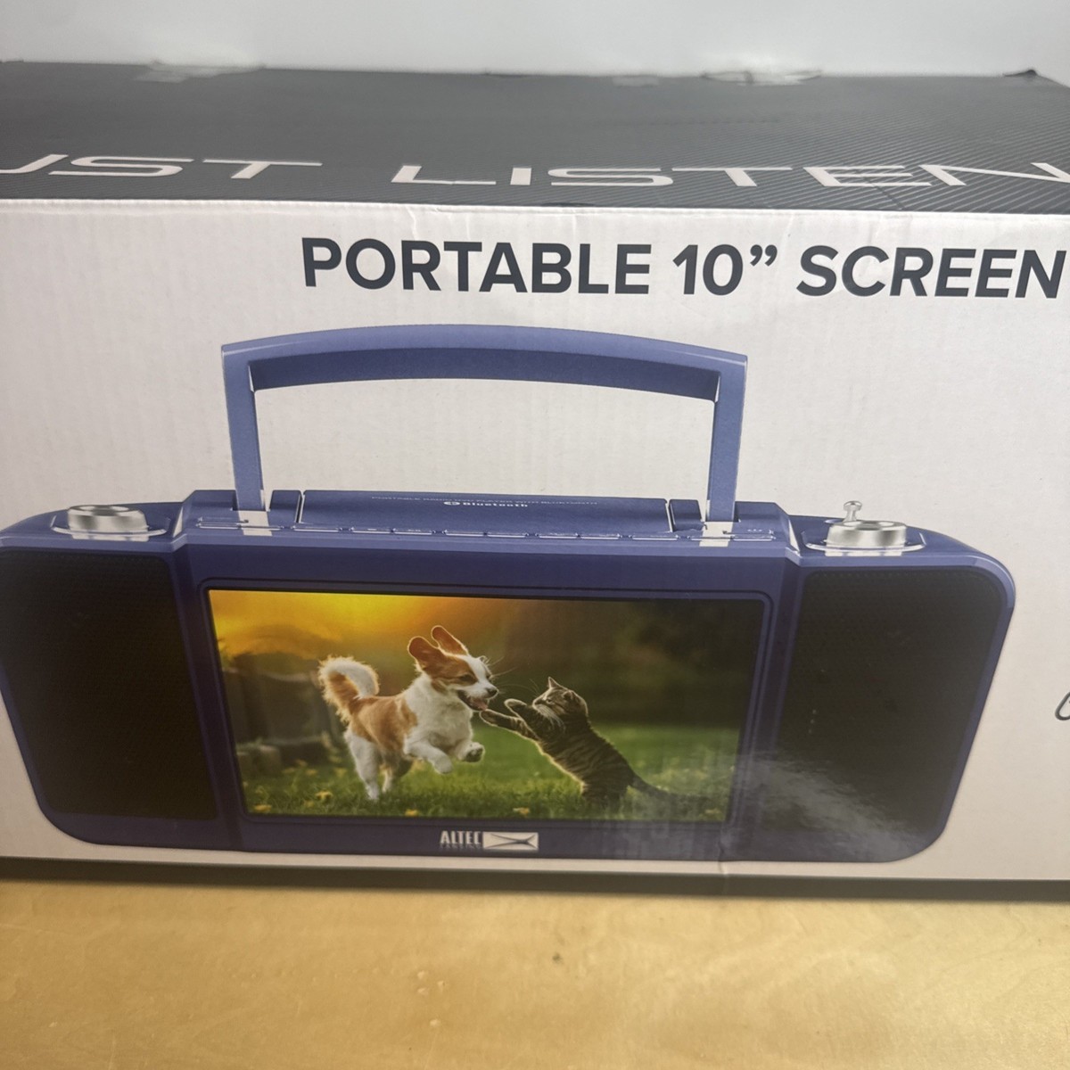 Altec Lansing Portable 10” Screen Media Boombox Roku CD/DVD Gaming
