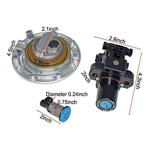 Interruptor de encendido para Honda 2007-14 CBR1000RR CBR 600RR tapa de gas combustible llave de bloqueo de asiento Foto 2 de 4