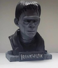 Custom 6.10 Inch Frankenstein's Monster Bust Resin Black And White Painted