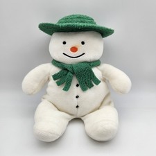 Eden The Snowman Plush 10" Raymond Briggs Green Hat Scarf Christmas Stuffed Toy