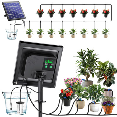 Solar Bewässerungssystem 15m Timer, Tropfbewässerung, 2.5W, Garten Balkon Urlaub