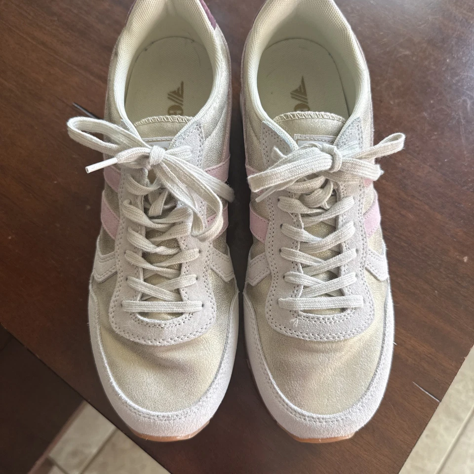 Tenis Gola Daytona Blaze CLB338 Para mujeres EE. UU. 10 Dorado Tiza Rosa Zapatos para Correr Foto 3 de 4