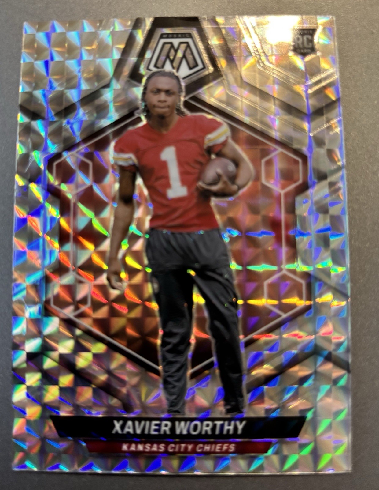 2024 Panini Mosaic - Rookies Xavier Worthy #328 Mosaic Prizm (RC)