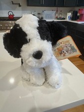 Black and White Stuffed Dog - Plush Toy