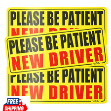 New Driver Magnet for Car, Please Be Patient Student Driver, 3Pcs New Driver