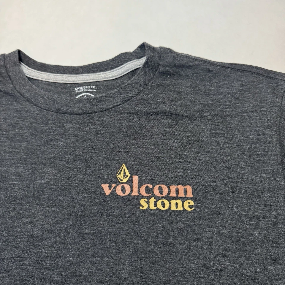 Volcom T-Shirt Mens Large Modern Fit Graphic Tee Gray Short Sleeve Used Surf - Image 4 of 4