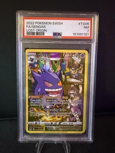 2022 Pokemon PSA 7 Gengar #TG06/TG30 SWSH Lost Origin Full Art Trainer Gallery