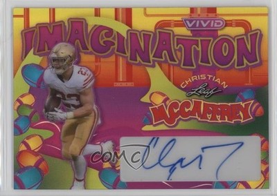 2023 Leaf Vivid Imagination 7/10 Christian McCaffrey #VI-CM1 Auto 11r9