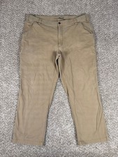 Carhartt Pants Mens 42x30 Relaxed Fit Rugged Flex Canvas Khaki Carpenter