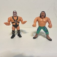 VINTAGE 1990 WWF/WWE DEMOLITIONS AX AND JAKE THE SNAKE ACTION FIGURES