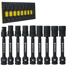 12 Drive Swivel Socket Set 5 Inch Long Swivel Socket Set 9 Pcs Universal ... 12 Drive Swivel Socket Set 5 Inch Long Swivel Socket Set 9 Pcs Universal ...