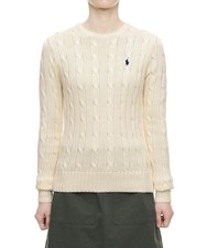 Genuine Polo Ralph Lauren W Slim Fit Cable Knit Sweater - Cream