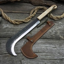 Machete de camping. Hoja afilada de afeitar. Cuchillo de cortar forjado a mano. Cuchillo de senderismo.