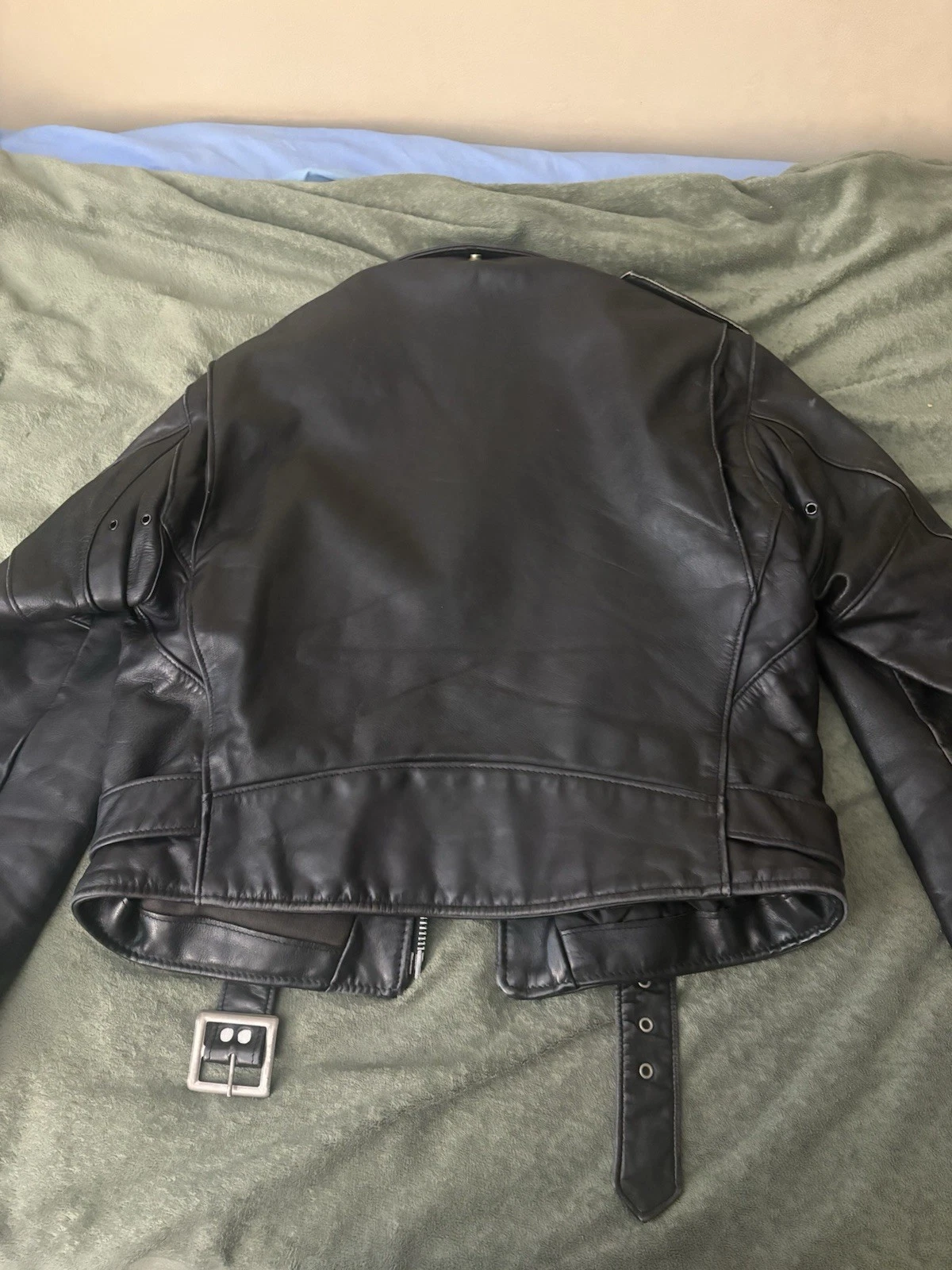 Schott Perfecto Men's Leather Motorcycle Jacket Vintage NYC, Size 42 Medium image 6
