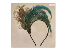 FLAPPER HEADBAND -1920s Flapper Headband with Peacock Feathers - Vintage Style