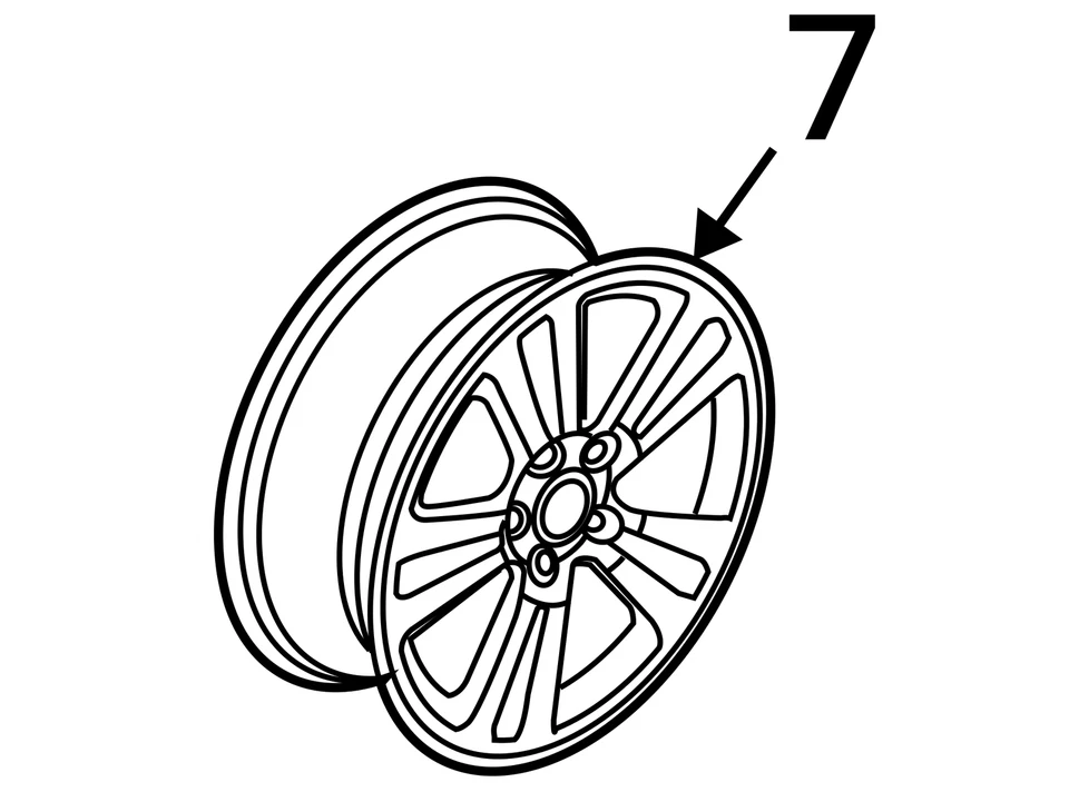 Wheel 16x6-1/2 Alloy 5 Double Spokes Fits 05-09 SAAB 9-3 104203490 - Image 4 of 4