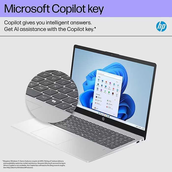 HP 15.6" LED Laptop, Intel Core i3- ,+ 7 hours battery 5