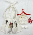 VINTAGE 1964 MATTEL BARBIE WHAT'S COOKIN APRON CHEF'S HAT AND ACCESSORIES