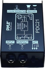 Pyle Premium Direct Injection Audio Box 2.36" x 4.09" Passive DI Unit Hum - Test