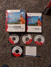 Coreldraw graphic suite 12. upgrade with user guides and 4 discs with license