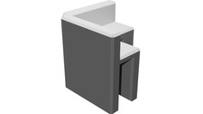 Staffa Angolare Coperchio Acquario Fessura 2mm Supporto Vetro Stampato 3D