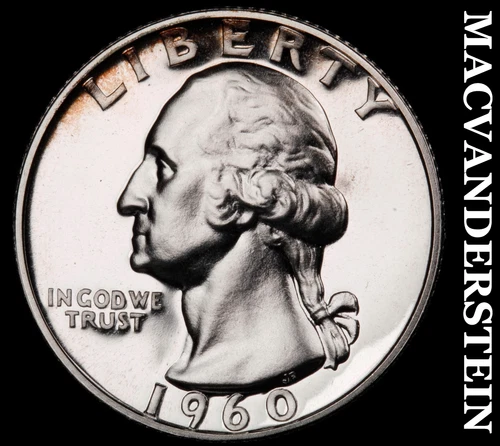 1960 Washington Quarter- Silver- Choice Gem Proof Luster No Reserve #J2306