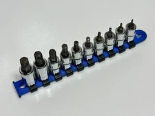 Matco Tools USA 3/8" Drive 10pc METRIC 2mm-10mm Hex Bit Socket Driver Set, Rail