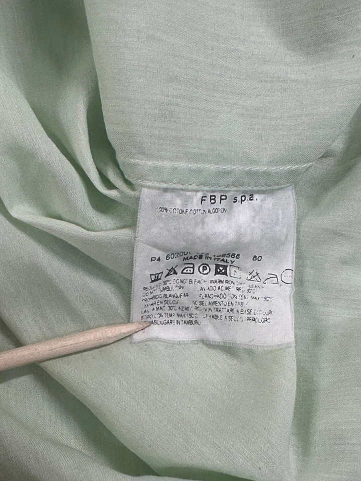 Camisa Avon Celli para Bergdorf Goodman Para Hombre Verde Algodón Manga Larga Grande Italia Foto 4 de 4