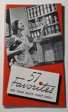 Vintage HEINZ 57 FAVORITES FOR YOUR QUICK-FEAST SHELF BOOKLET WITH PHOTOS 
