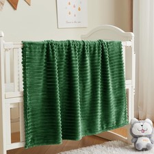 Baby Blankets for Boys Girls 30"x 40" - 3D Ribbed Jacquard Cute Fuzzy Fleece ...