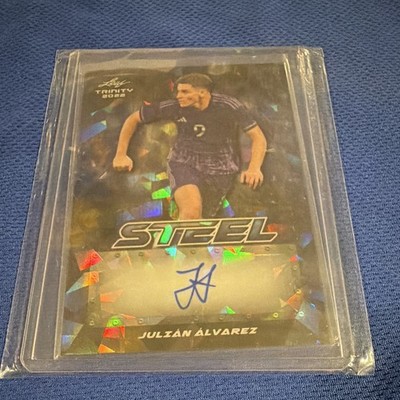 Leaf 2022 Trinity Julián Álvarez Steel S-2 Autograph Insert Argentina WC