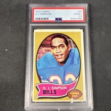 1970 Topps O.J. Simpson Rookie RC #90 Bills - PSA 2.5