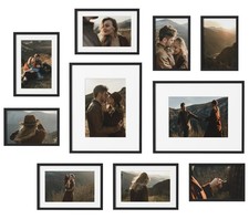 eletecpro 10-Pack Aluminum Gallery Wall Frame Set: 2x 8x10", 4x 5x7", 4x 4x6"