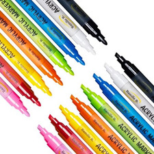 Acrylic Paint Markers   Set of 8 Paint Pens for Art, Fabric, Coloring