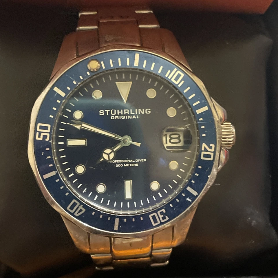 Stuhrling Original Men's Aquadiver Quartz Sport Watch - image 3 of 4