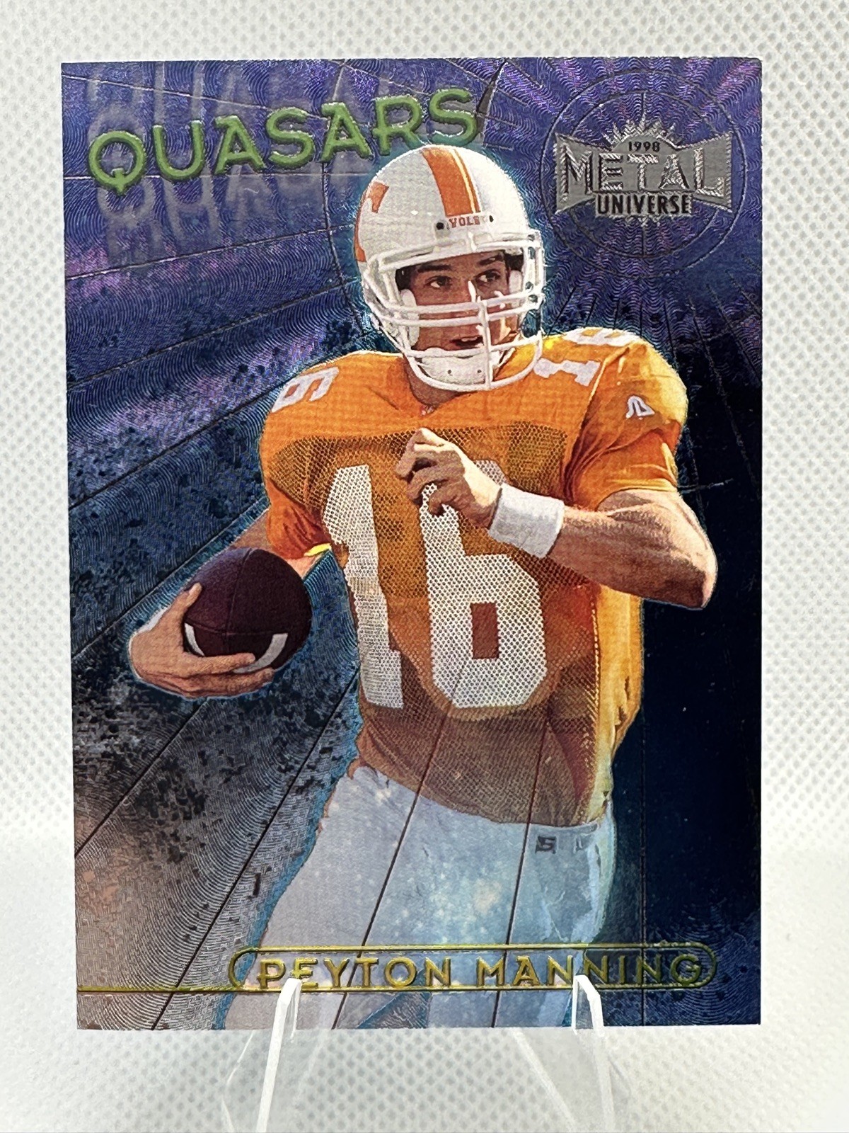 1998 Skybox Peyton Manning Metal Universe Quasars Colts Insert #1