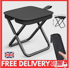 Portable Folding Stool Chair Steel Frame for Outdoor Hiking Fishing Travel UK