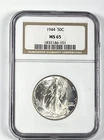 1944 Walking Liberty Half Dollar NGC MS65 Blazing White