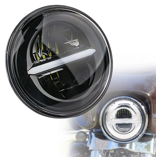7" LED Projector Headlamp Headlight Lamp Fit For Harley Softail Touring 1994-13 - Image 3 of 4