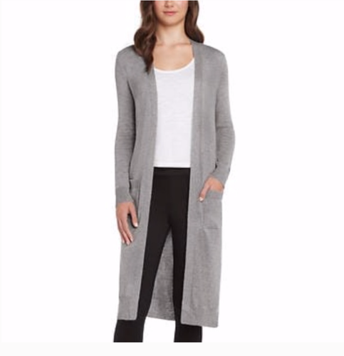 Light Gray Duster Long Cardigan M 