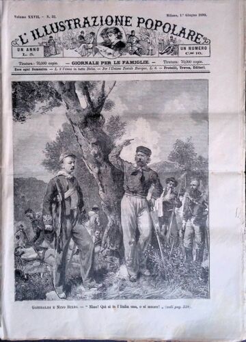 L'Illustrazione Popolare 1 Giugno 1890 Garibaldi Bixio Alpini Gabrigiane Stanley - Foto 1 di 4