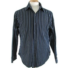 Michael Kors Men's Classic Fit Shirt Button Down Long Sleeve Striped Size Med