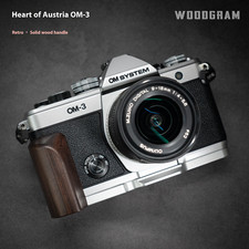 Camera Grip L-Plate Handle Solid Wood Suitable base for Olympus OM-3