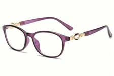 3-in-1 PROGRESSIVE Multifocal 3.00 Plastic Frame Reading Glasses Purple