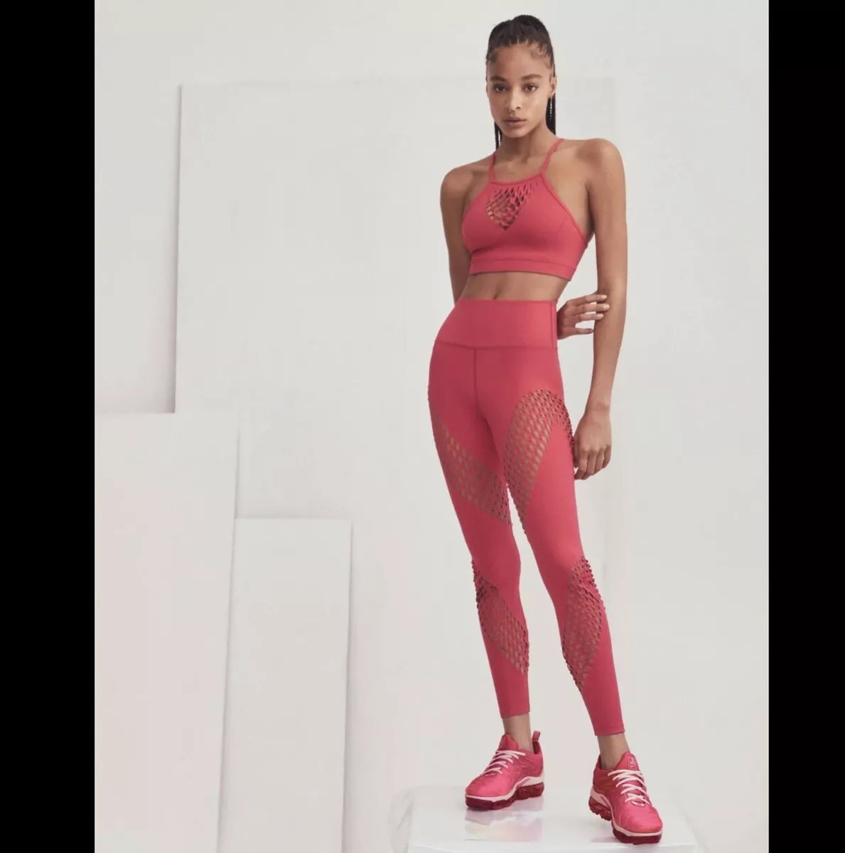 Dion Lee Carbon38 Perf Leggings in Ink with Dahlia Hot Pink XS