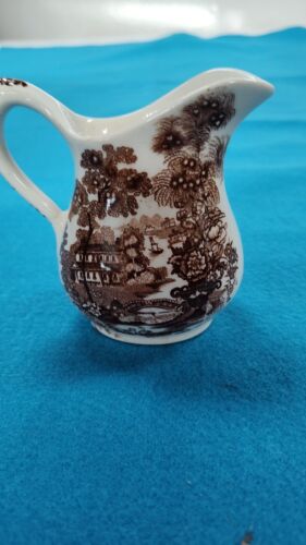Royal Staffordshire Tonquin Individual Brown Transfer Ware Creamer 3.5 inch tall - Picture 1 of 4