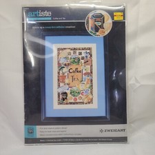 Artiste Zweigart Counted Cross Stitch Coffee and Tea 