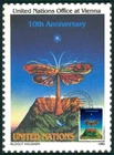 UN NY MK 1989 BUTTERFLY BUTTERFLIES MAXI CARD GIFT UNPA VIENNA !! RARE !! m3592