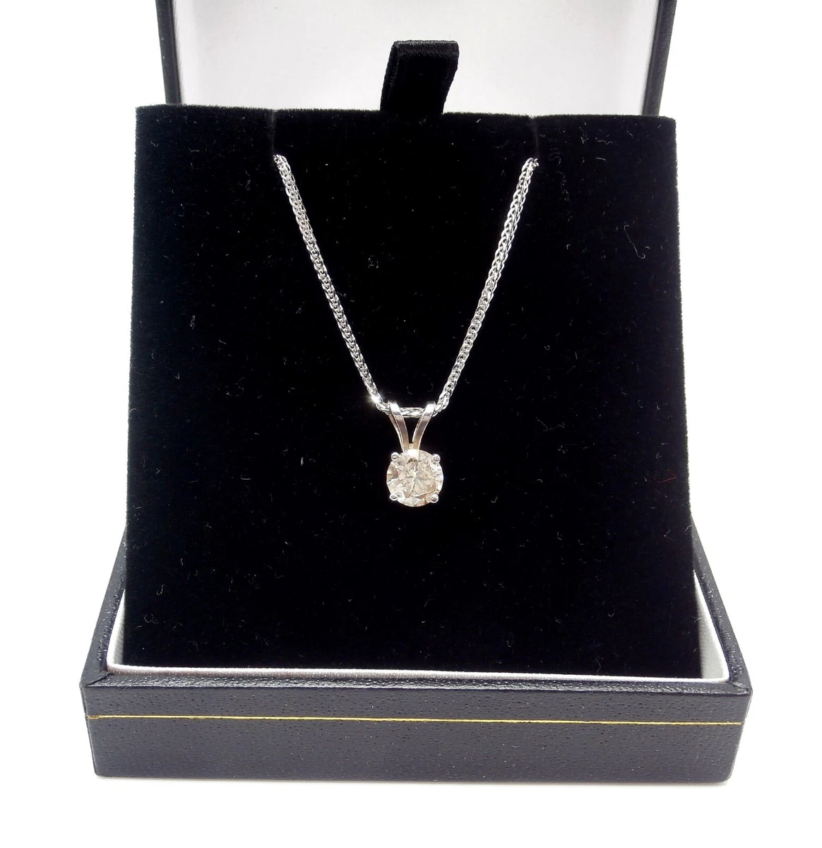 Collana Catena Perlina Taglio Diamante In Oro Bianco 14K - Larghezza 1,2 Mm - Scegli La Lunghezza (40/45/50 Cm)