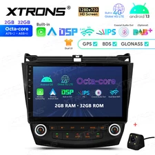 AHD CAM 10.1" Android 14 8Core 4G WiFi Car Stereo GPS Radio 32G For Honda Accord